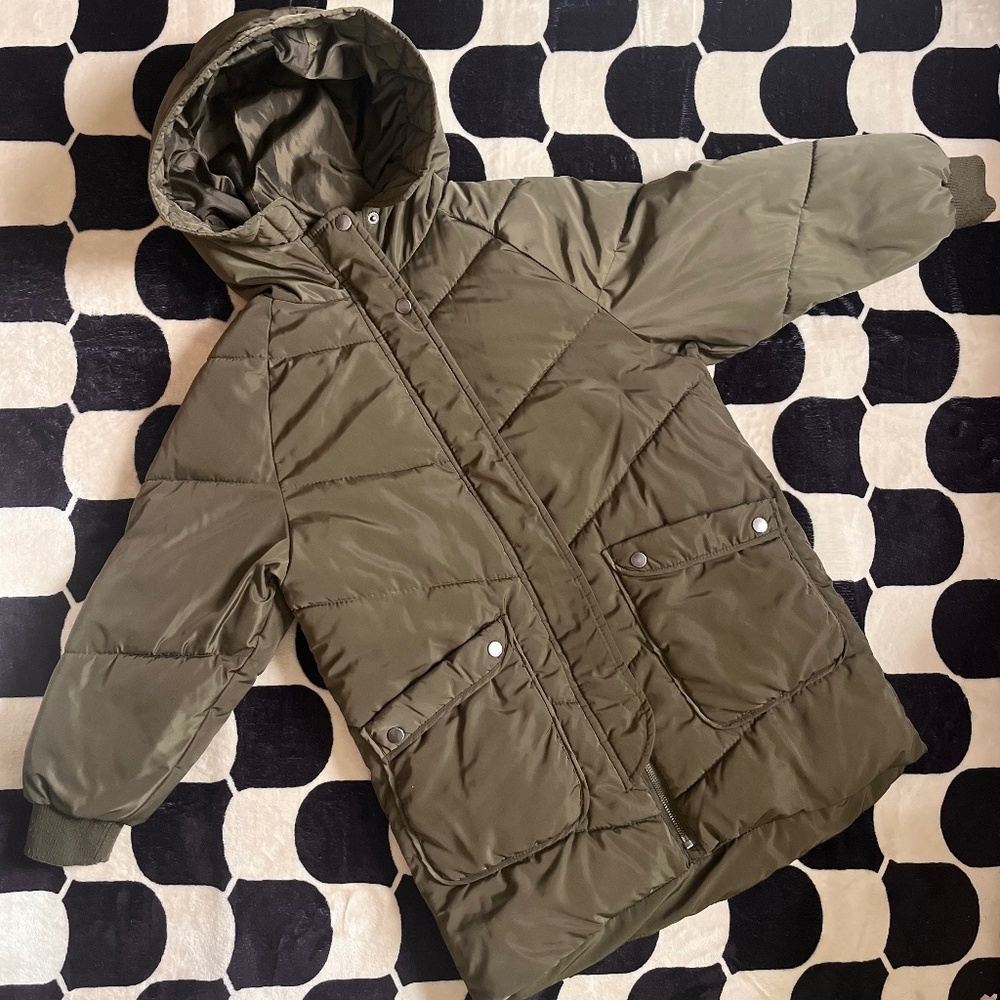 Zara Girls Army Green Jacket Size 8